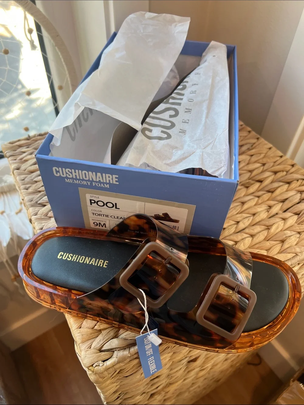 Cushionaire tortoiseshell slide